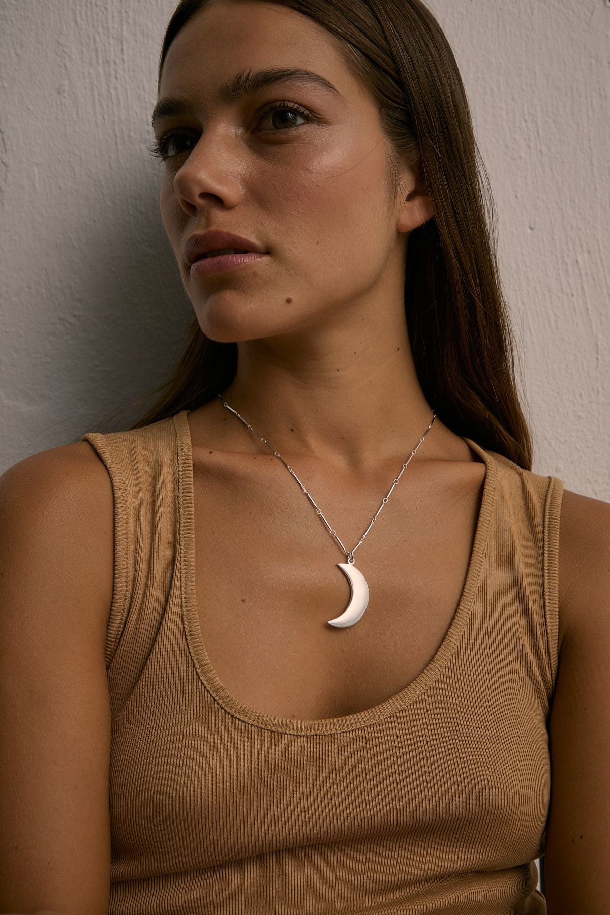 MOON NECKLACE SILVER