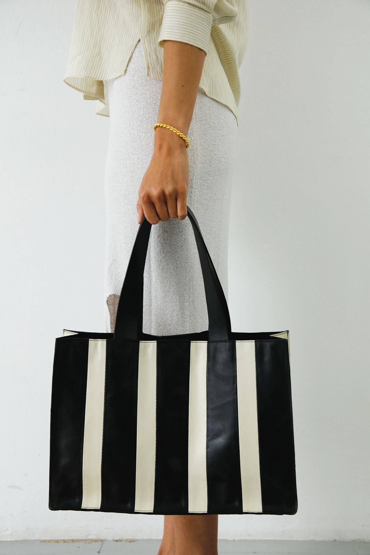 Black and white striped handbags deals